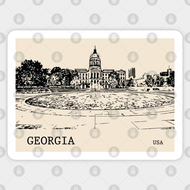 Georgia State USA Sticker by Lakeric